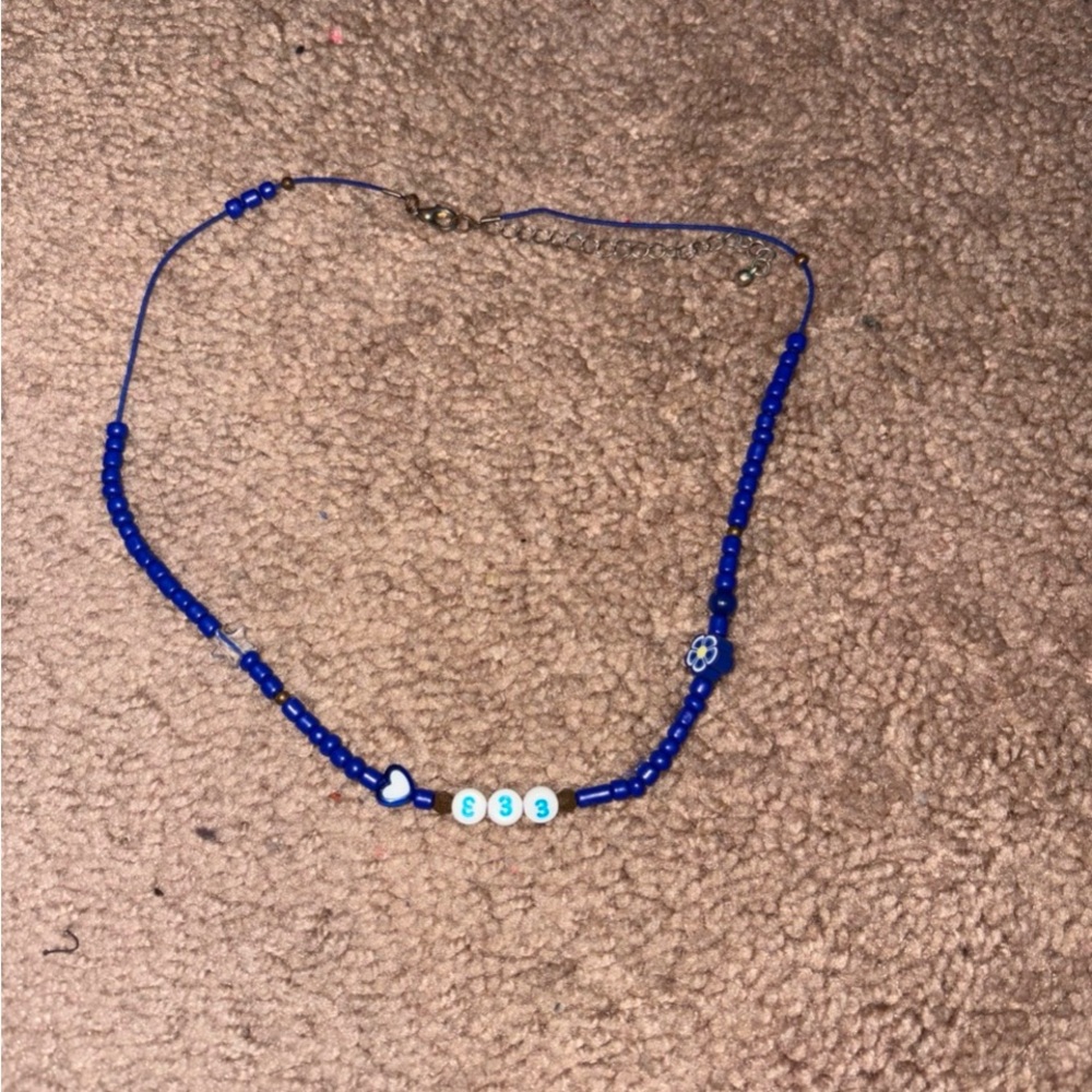Blue Beaded Necklace